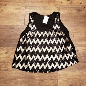 Timing sequined tank top